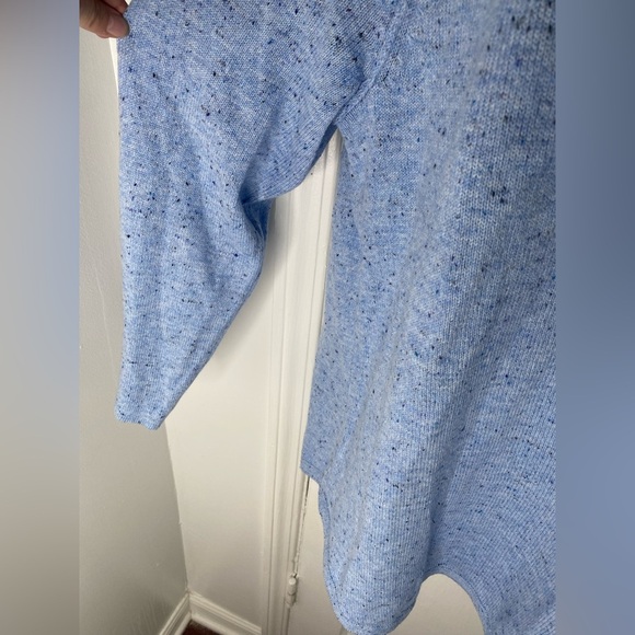 Karan Scott NWT Nep Curve Hem Tunic Light Blue Sweater Created for Macys - Picture 3 of 6